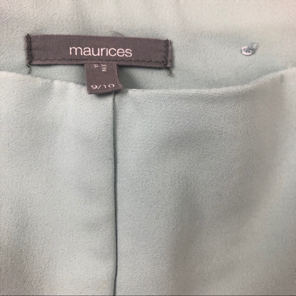 Maurice’s Mint Green Shorts Side Zipper Pockets Size 9 - Picture 5 of 6